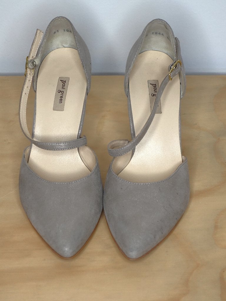 Paul Green Valetta Champagne Suede Metallic Pointy Toe Pumps (Us 7*)